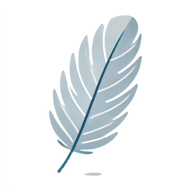 A feather is lightweight yet very functional.