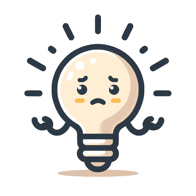 A confused light bulb.